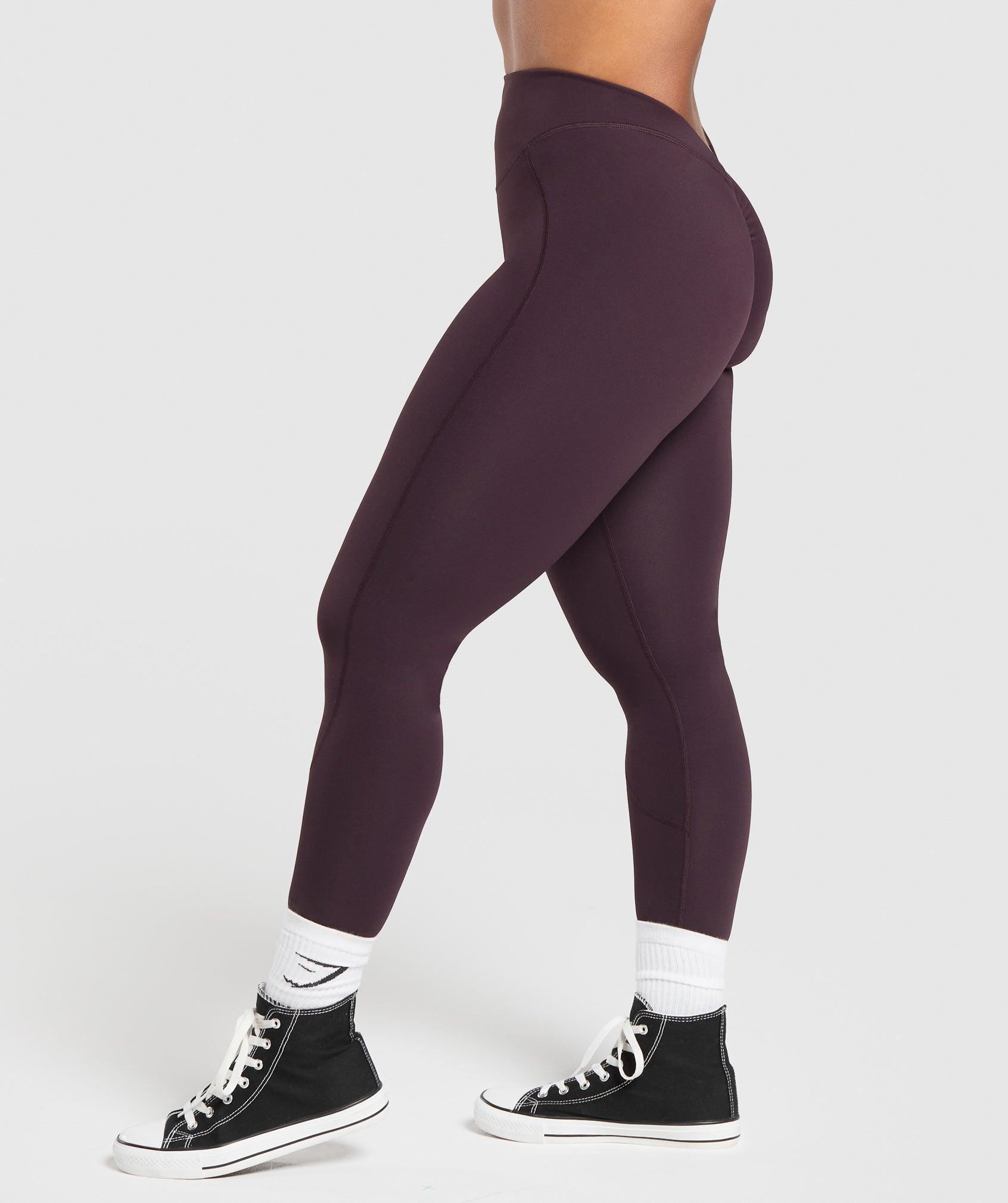 Gymshark Lifting Dipped Waistband Leggings - Plum Brown Female Product Image