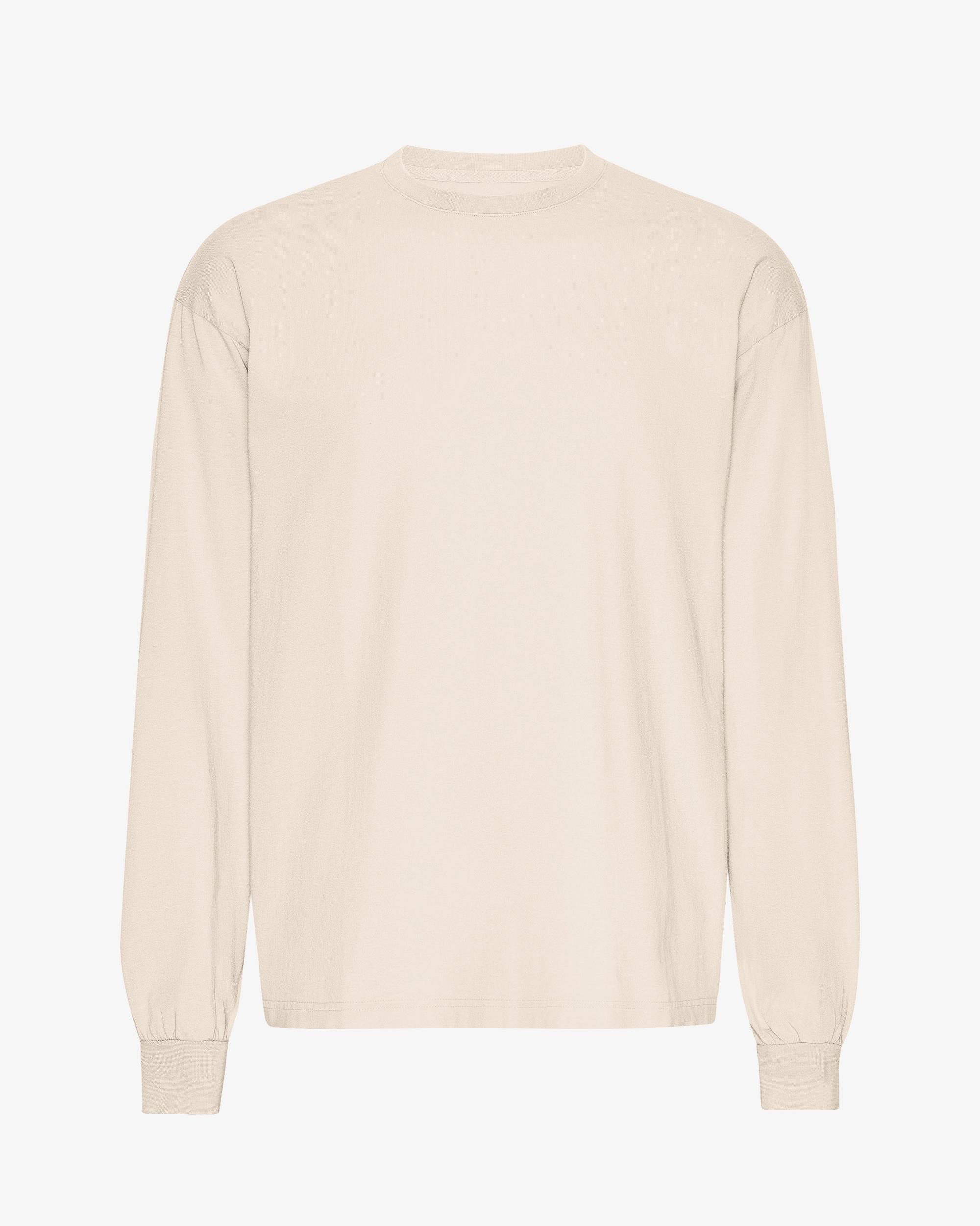 Oversized Organic LS T-Shirt - Ivory White Product Image