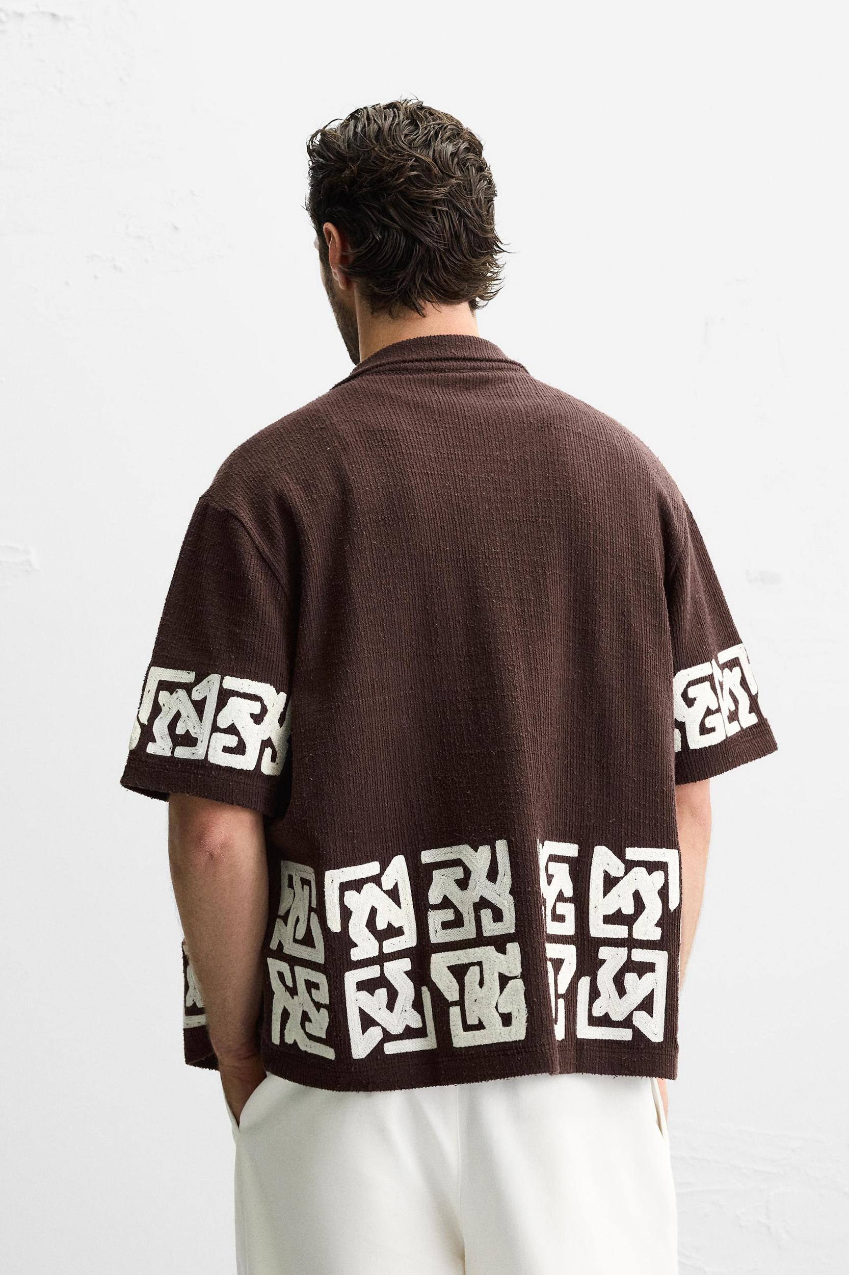 RELAXED FIT EMBROIDERED SHIRT Product Image