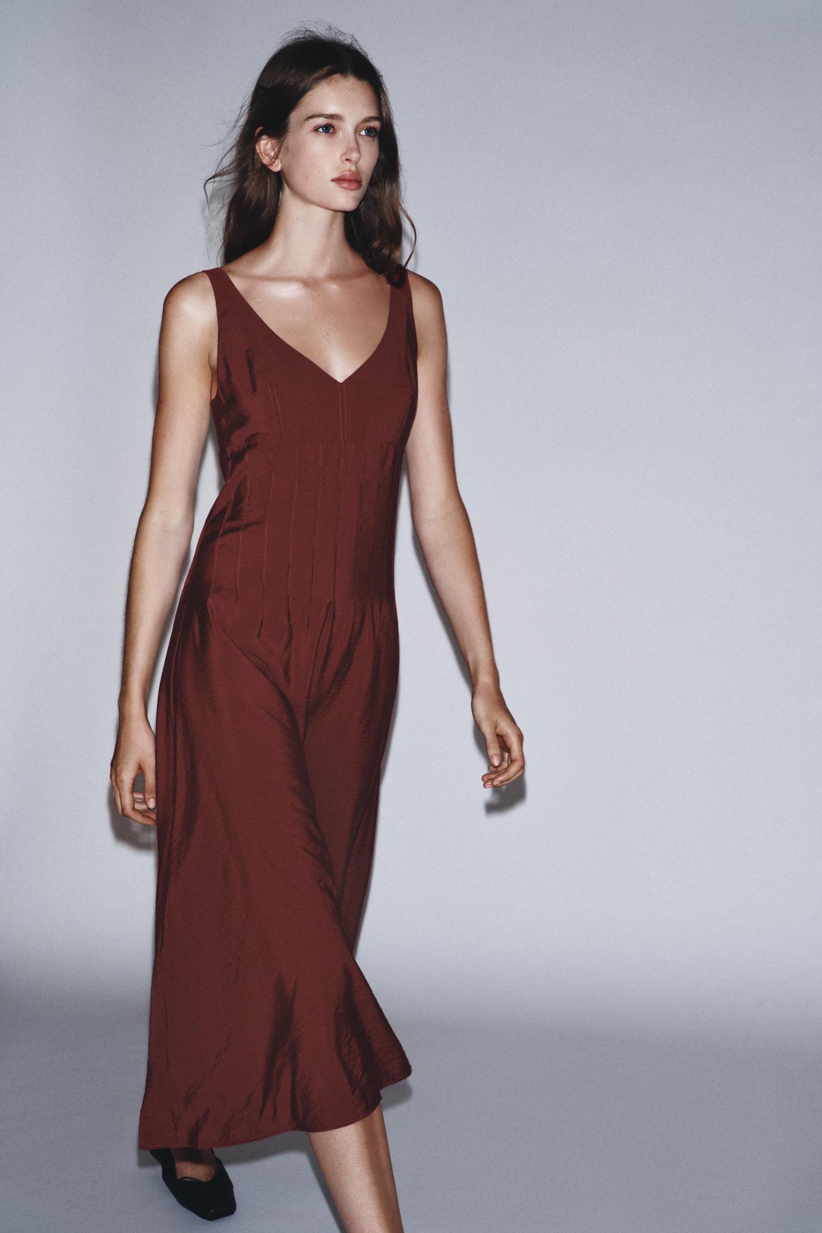 PINTUCK MIDI DRESS Product Image