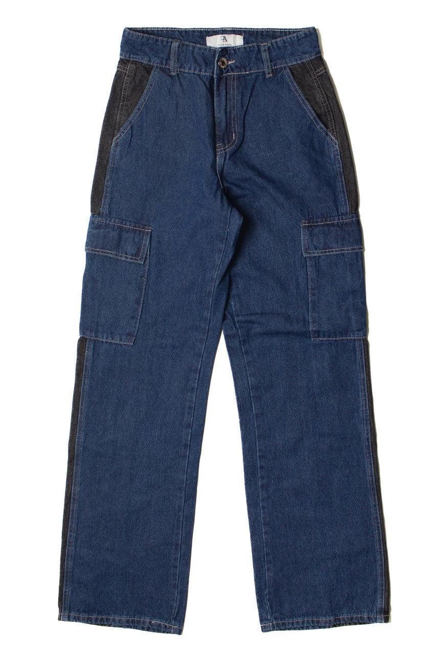 Two Tone Cargo Jeans Product Image