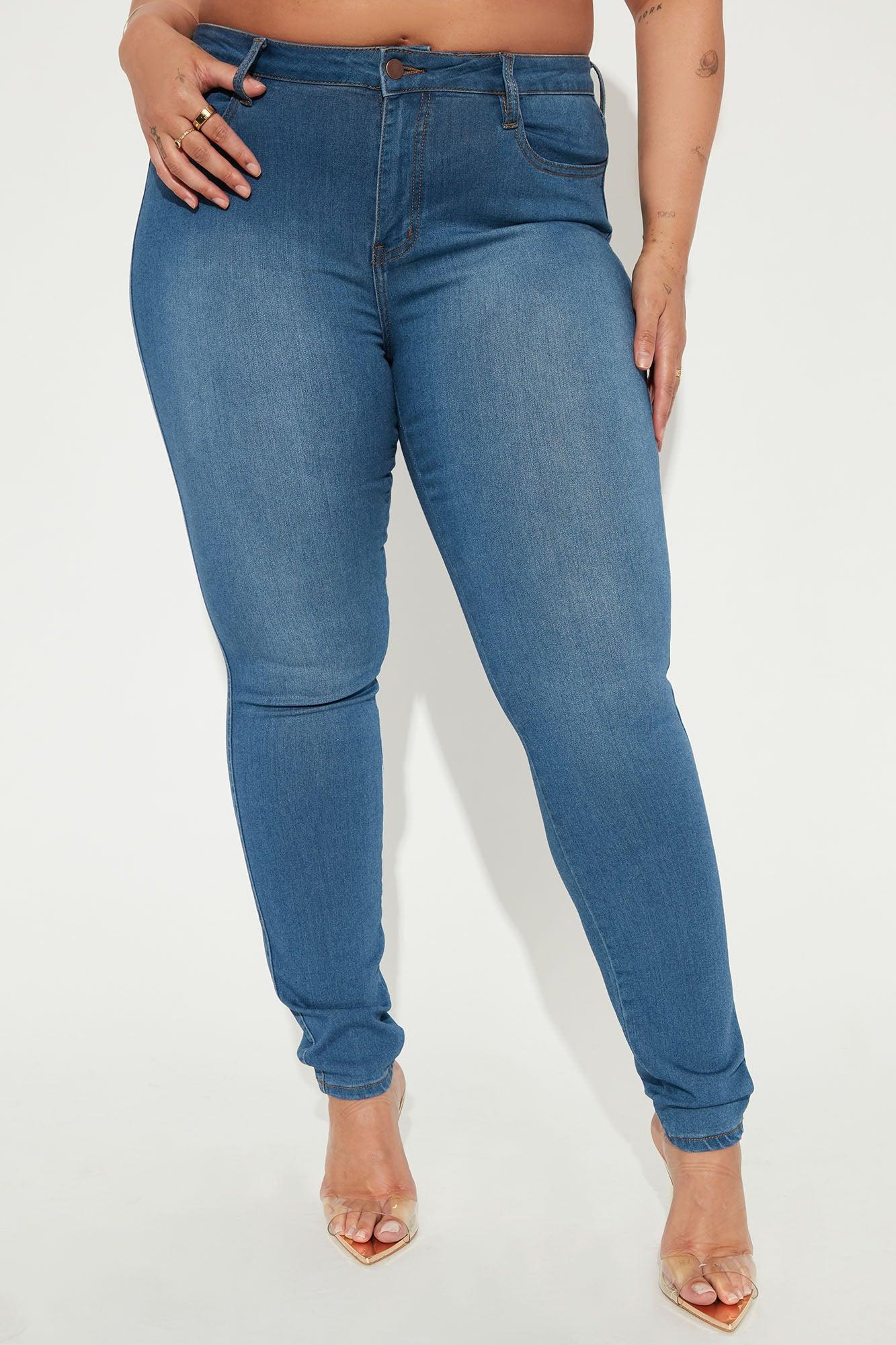 Classic Mid Rise Skinny Jeans - Medium Blue Wash Product Image