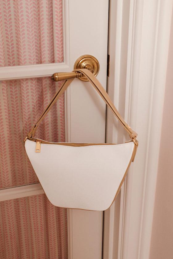 Cayden Ivory Vegan Leather Handbag Product Image