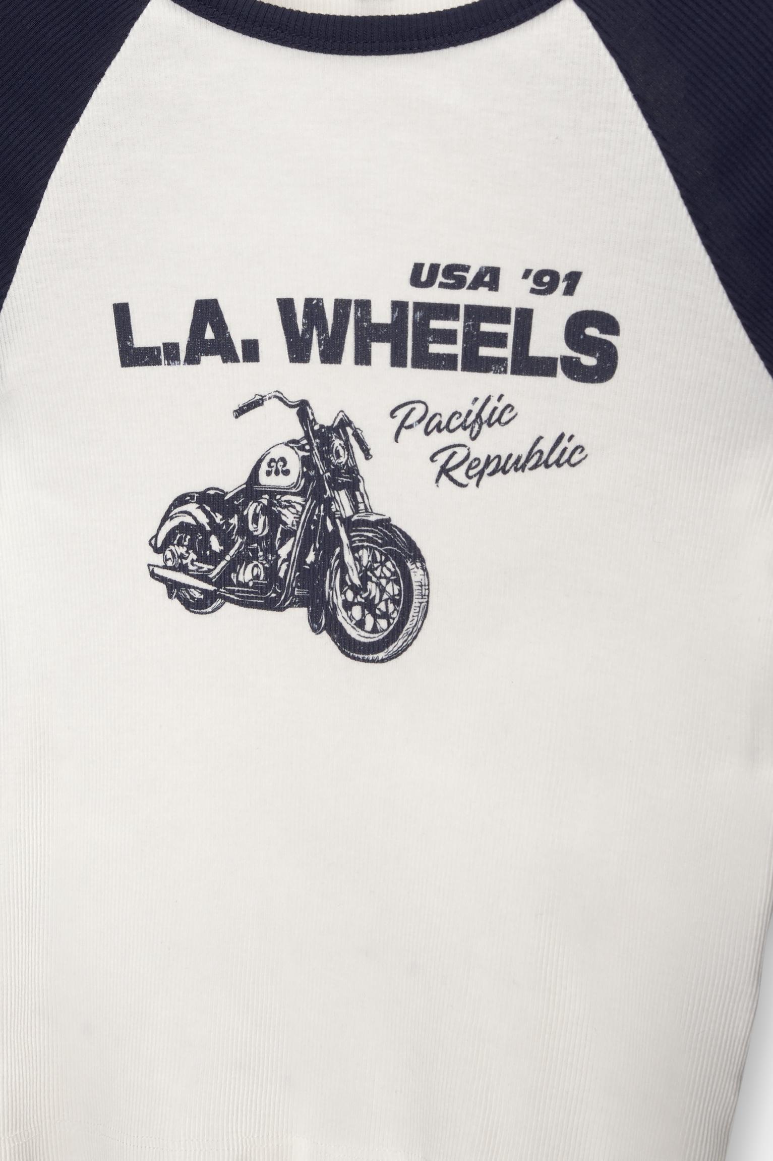 Raglan sleeves motorcycle T-shirt Product Image