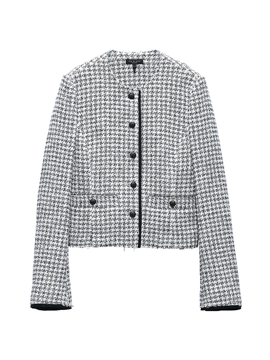 Womens Carmen Houndstooth Cotton-Blend Jacket Product Image