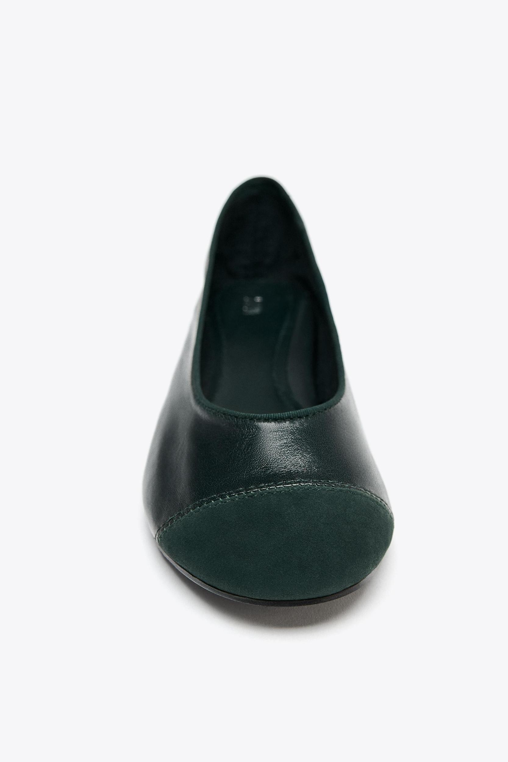 LEATHER BALLET FLATS Product Image