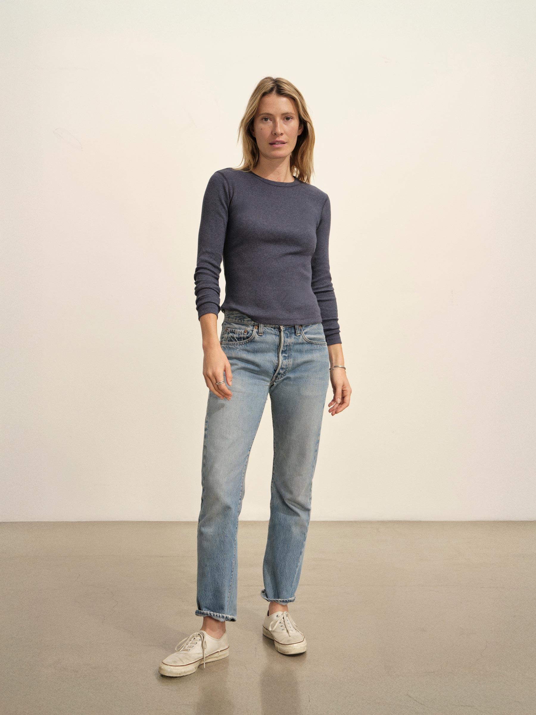 Marled Tidepool Surplus Rib L/S Crew Product Image