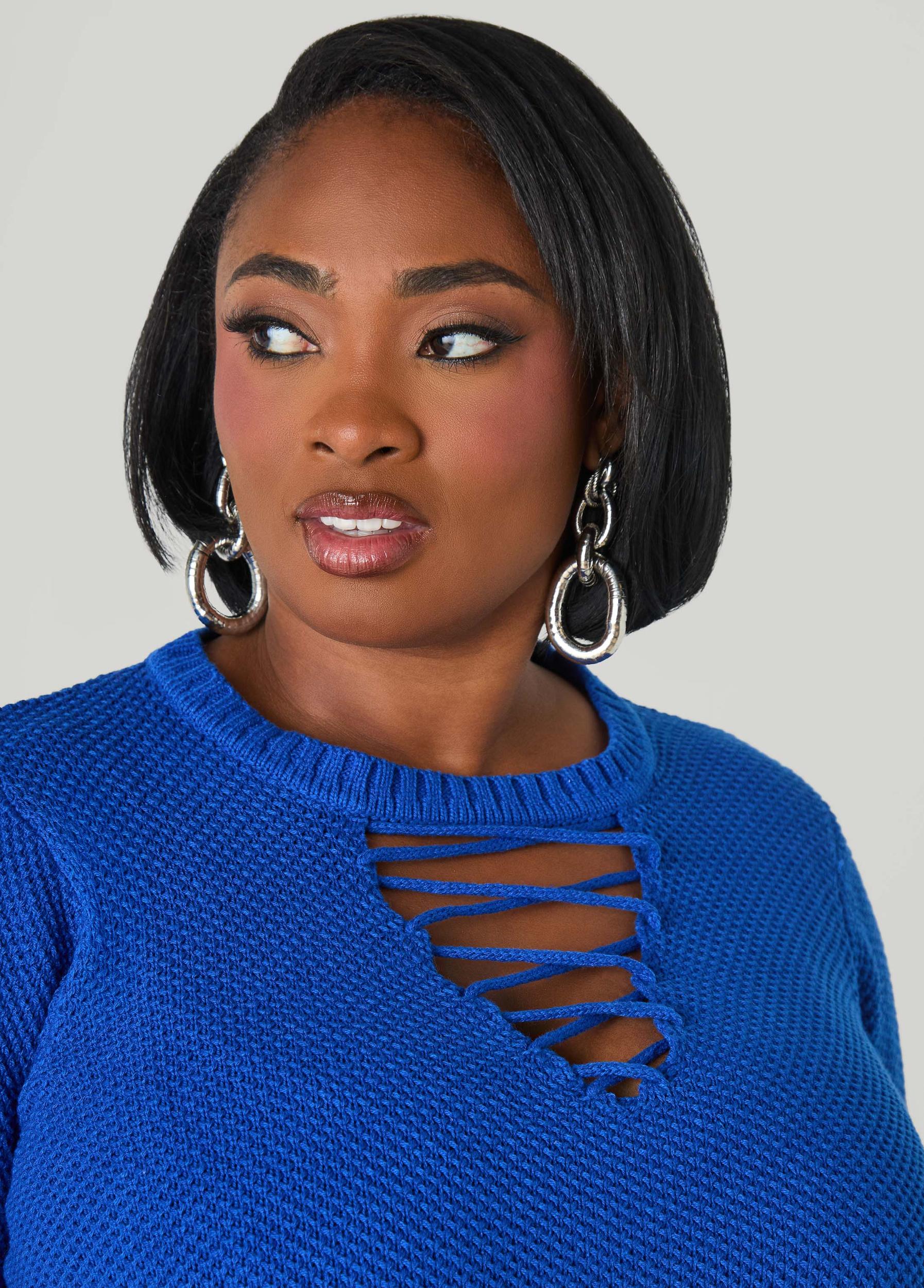 Lace Up Sweater Product Image