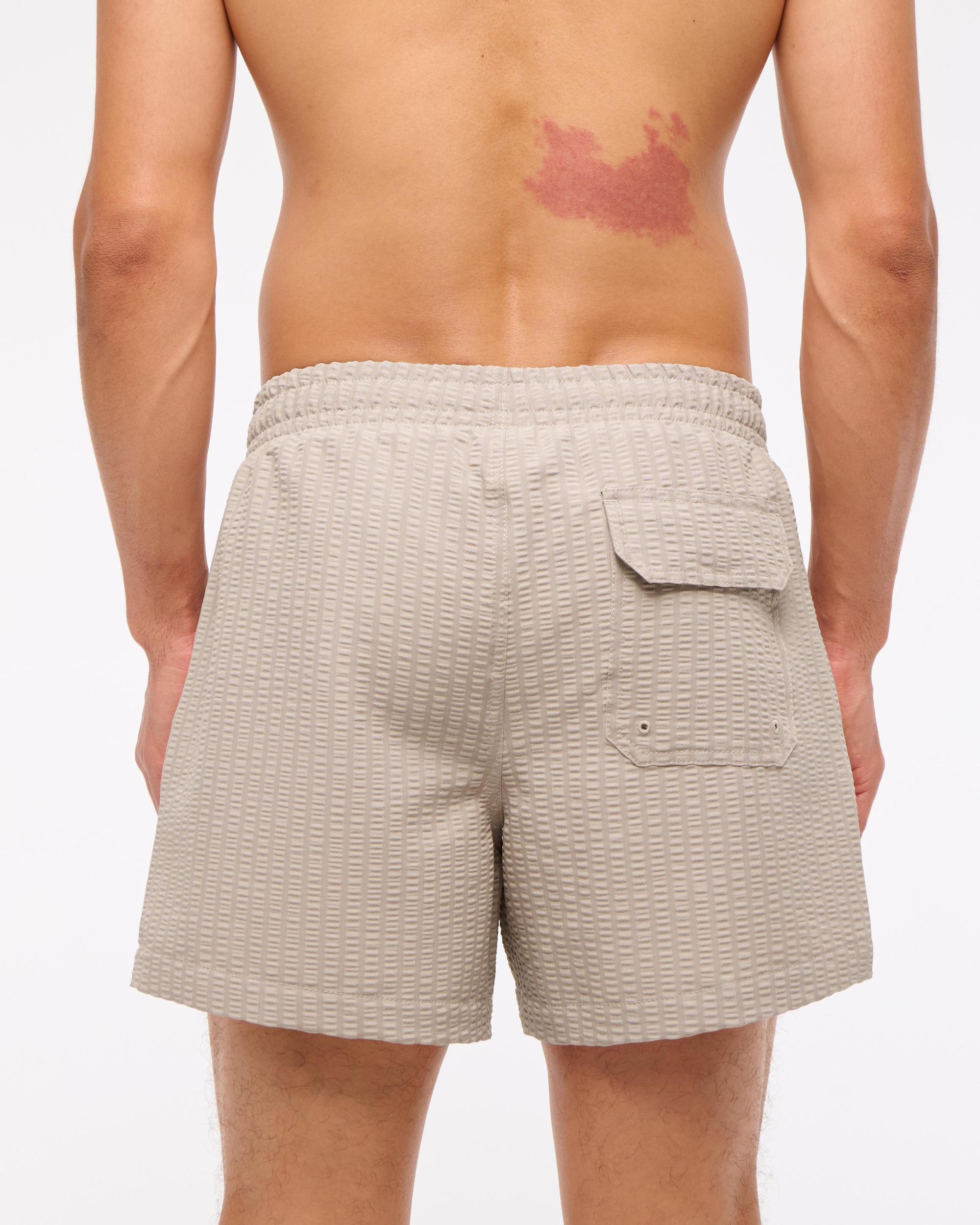 Pull-On Micro-Seersucker Swim Trunk Product Image