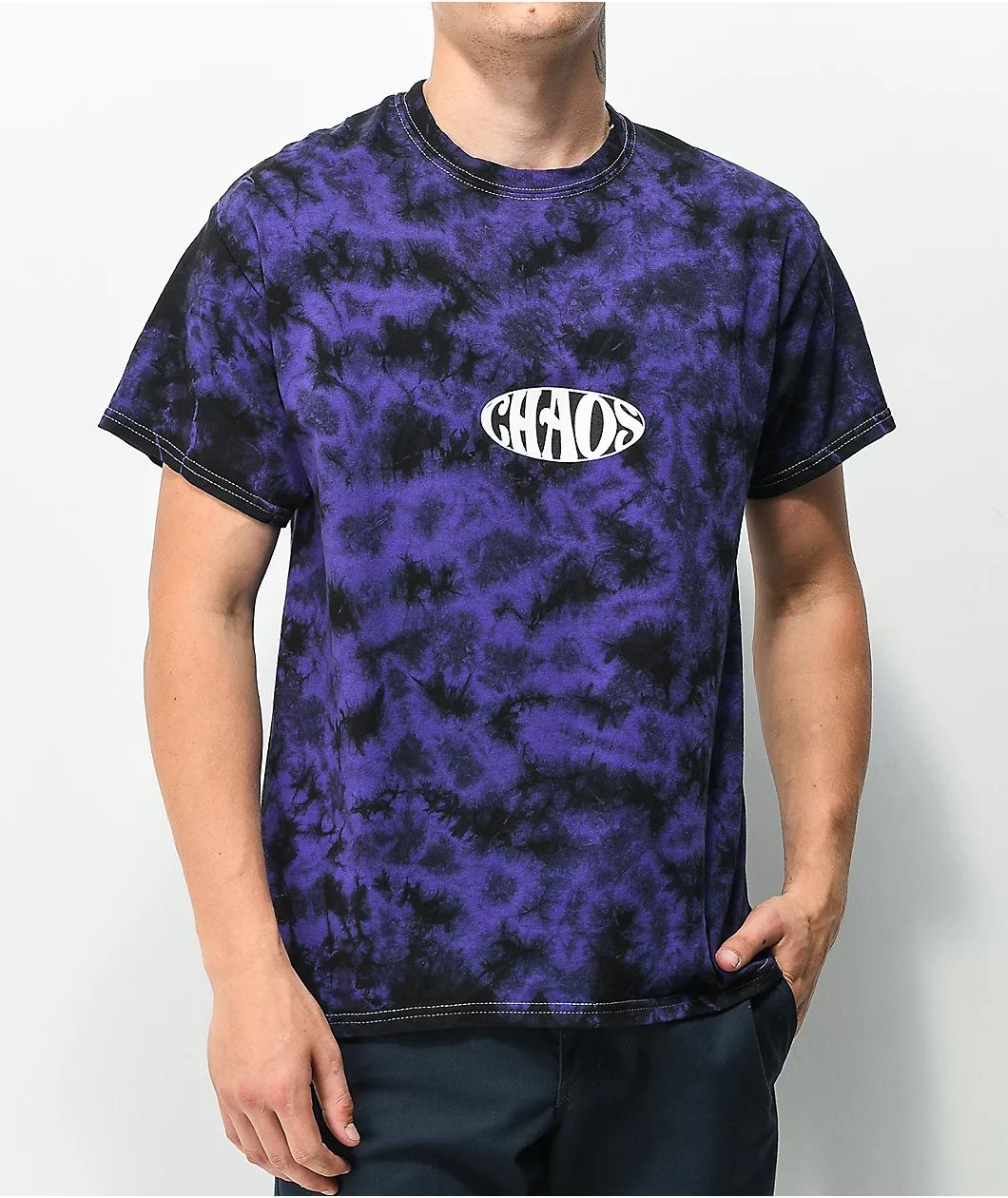 Vitriol Mayhem Black & Purple Tie Dye T-Shirt Product Image