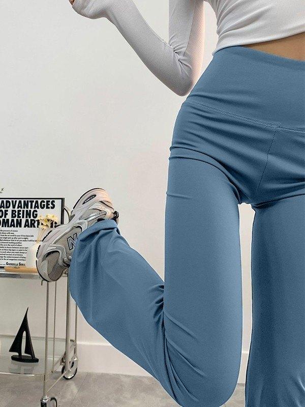 Stretch High Rise Flare Leg Pants Product Image