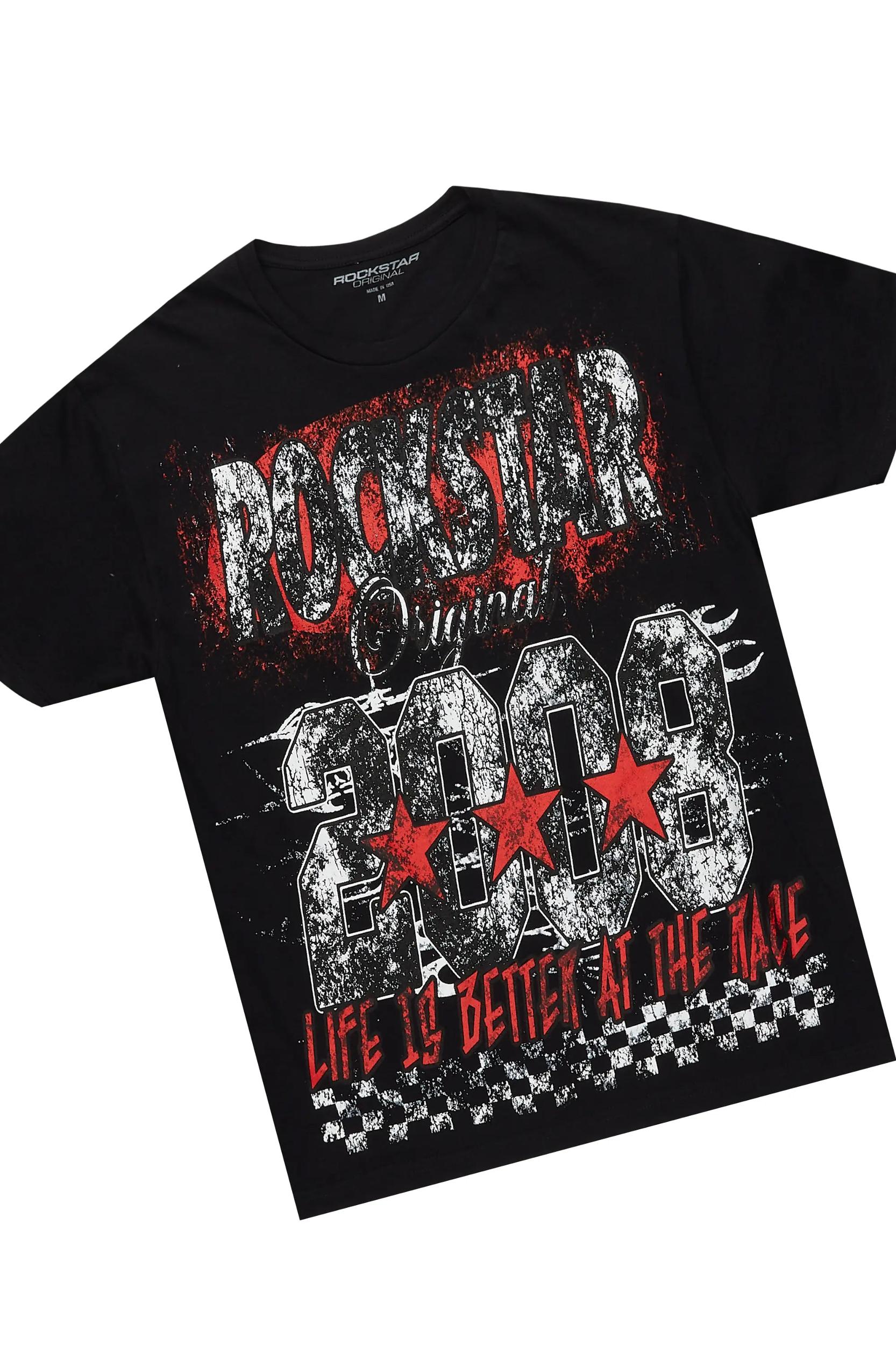 Lionela Royal Blue T-Shirt Snap Short Set Female Product Image