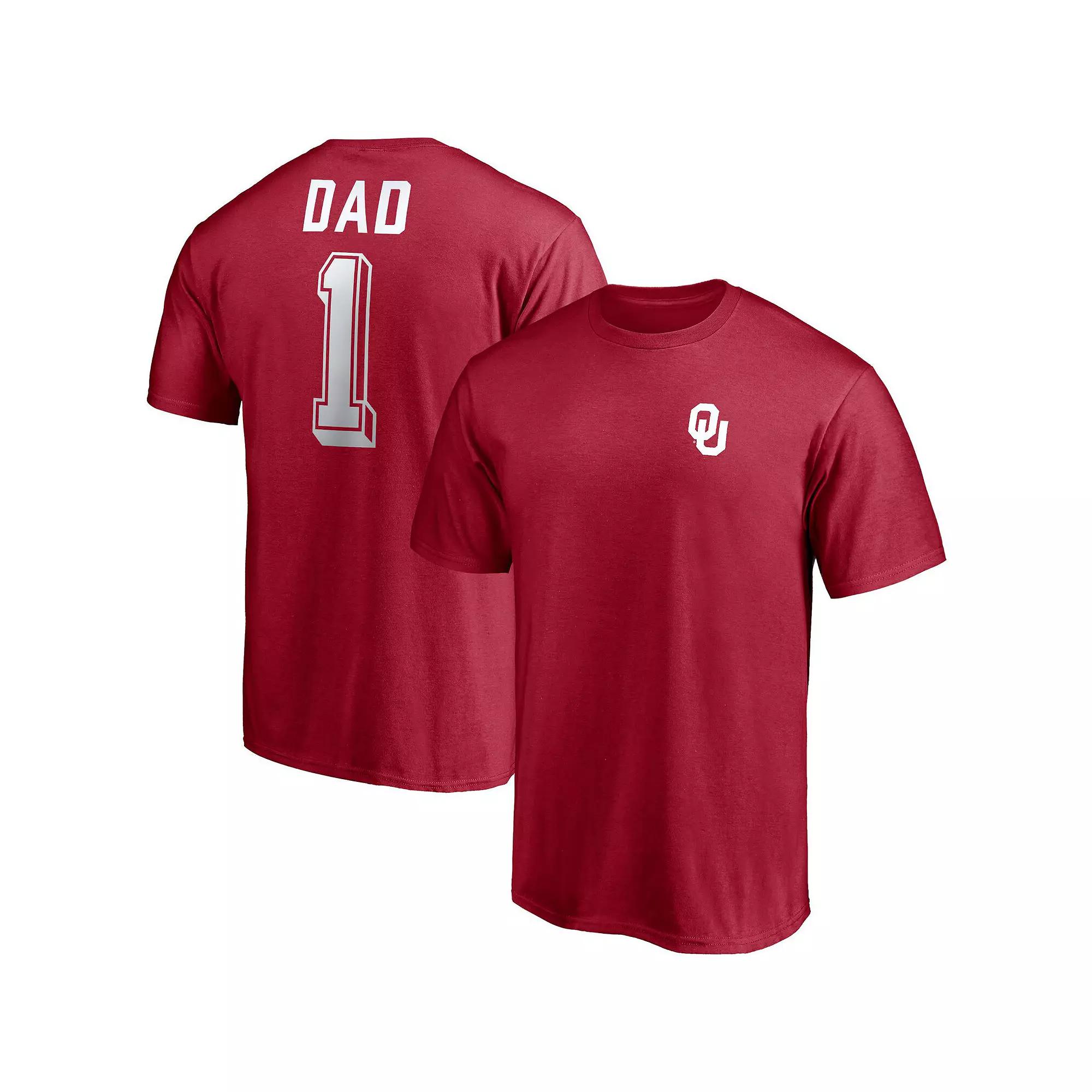 Men's Fanatics Branded Crimson Oklahoma Sooners Team #1 Dad T-Shirt, Size: Small, Red Product Image