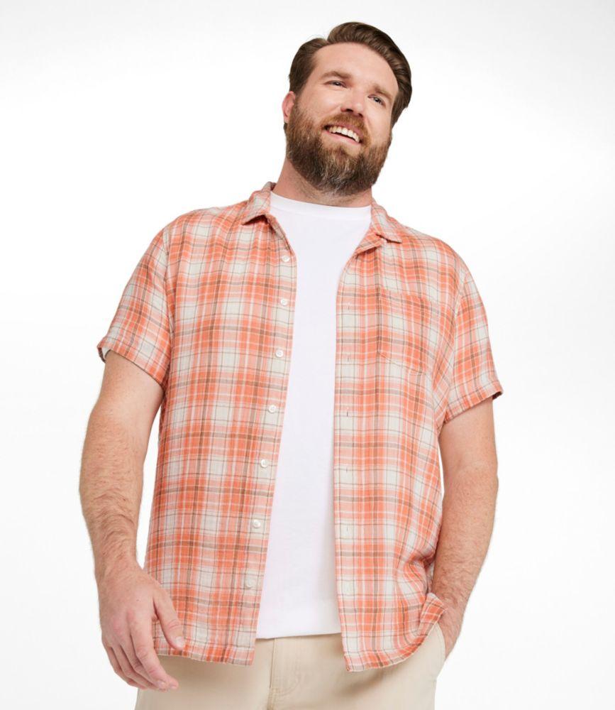 Men's Cloud Gauze Shirt, Short-Sleeve, Slightly Fitted Untucked Fit, Plaid Product Image