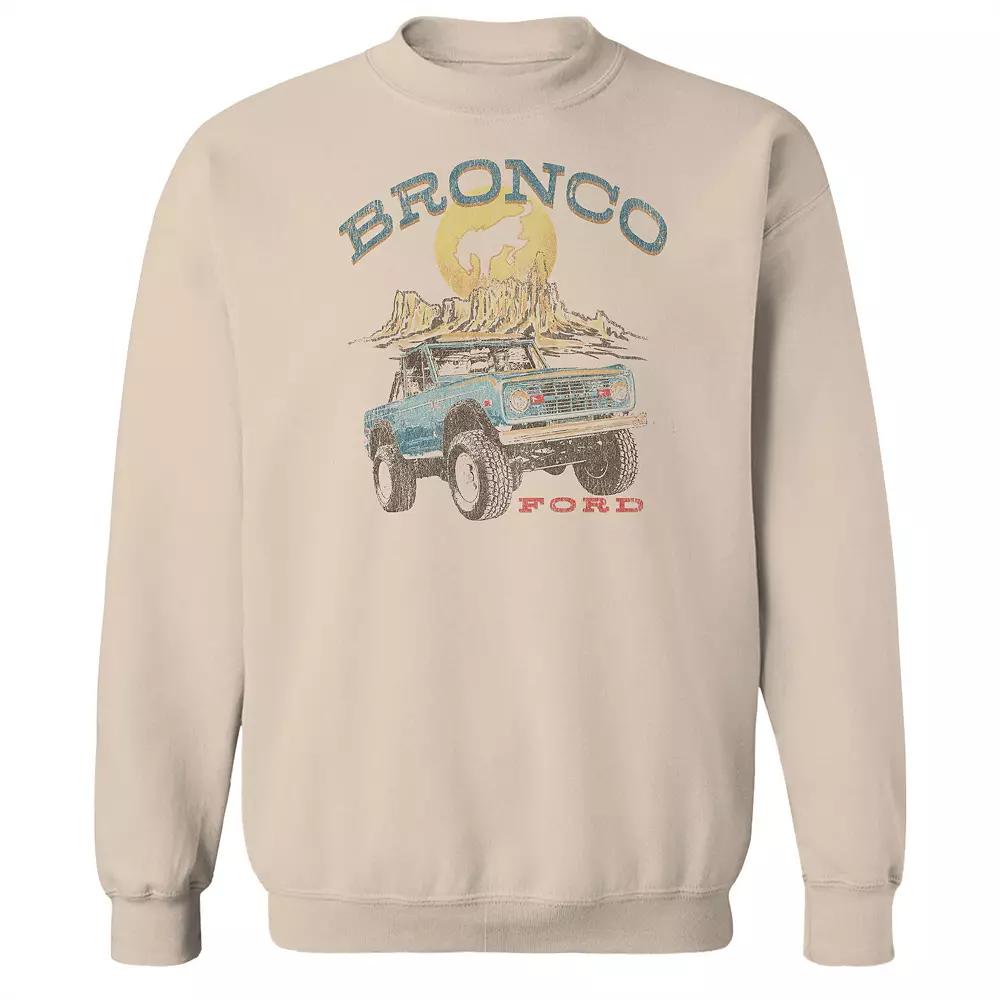 Men's Horse Bronco Sweatshirt, Size: Small, Brown Product Image