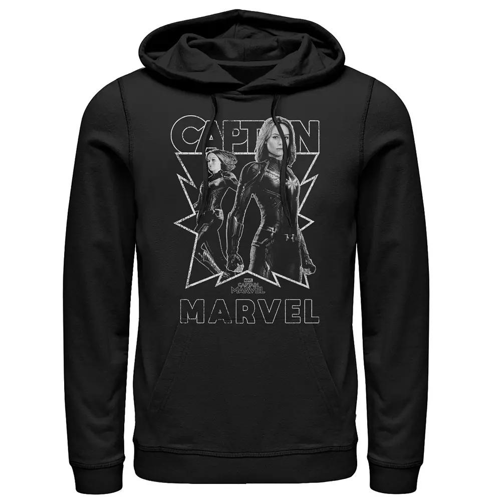 Men's Marvel Captain Marvel Grunge Collage Pullover Hoodie,  Product Image