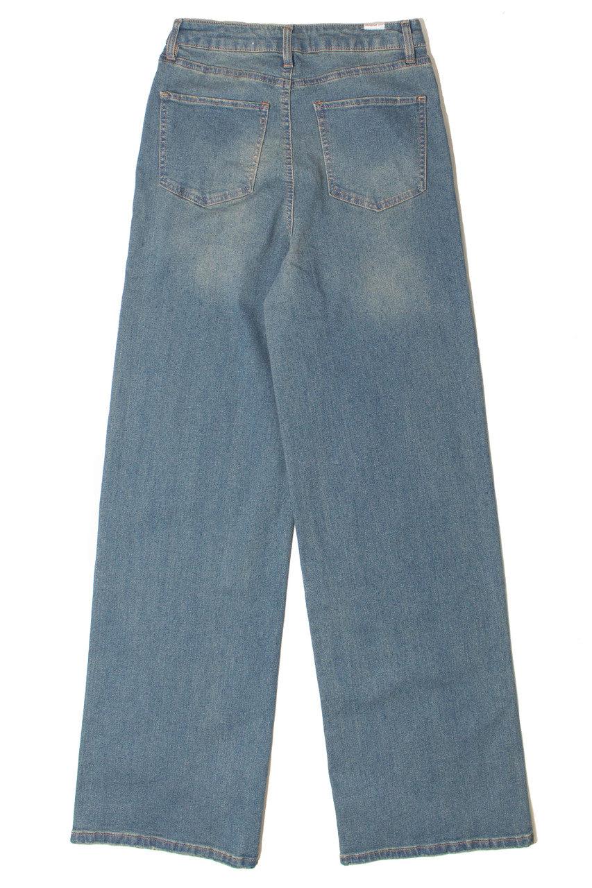 Medium Wash Wide Leg Jeans Product Image
