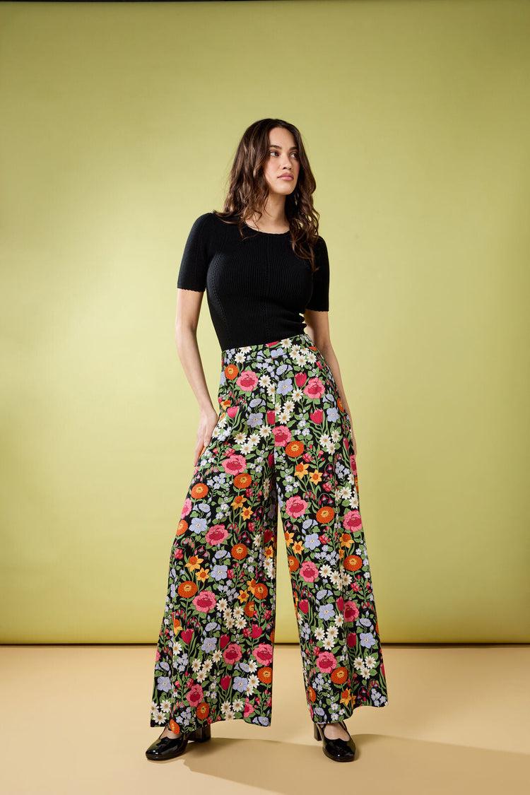 Floral Field Palazzo Pant Product Image