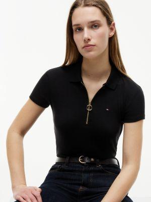 patterned-collar polo shirt Product Image