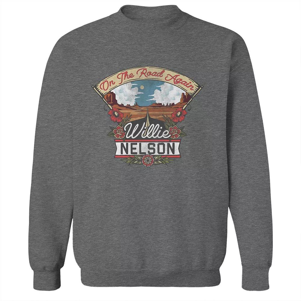 Junior's Willie Nelson On The Road Desert Graphic Fleece Sweatshirt, Women's,  Product Image