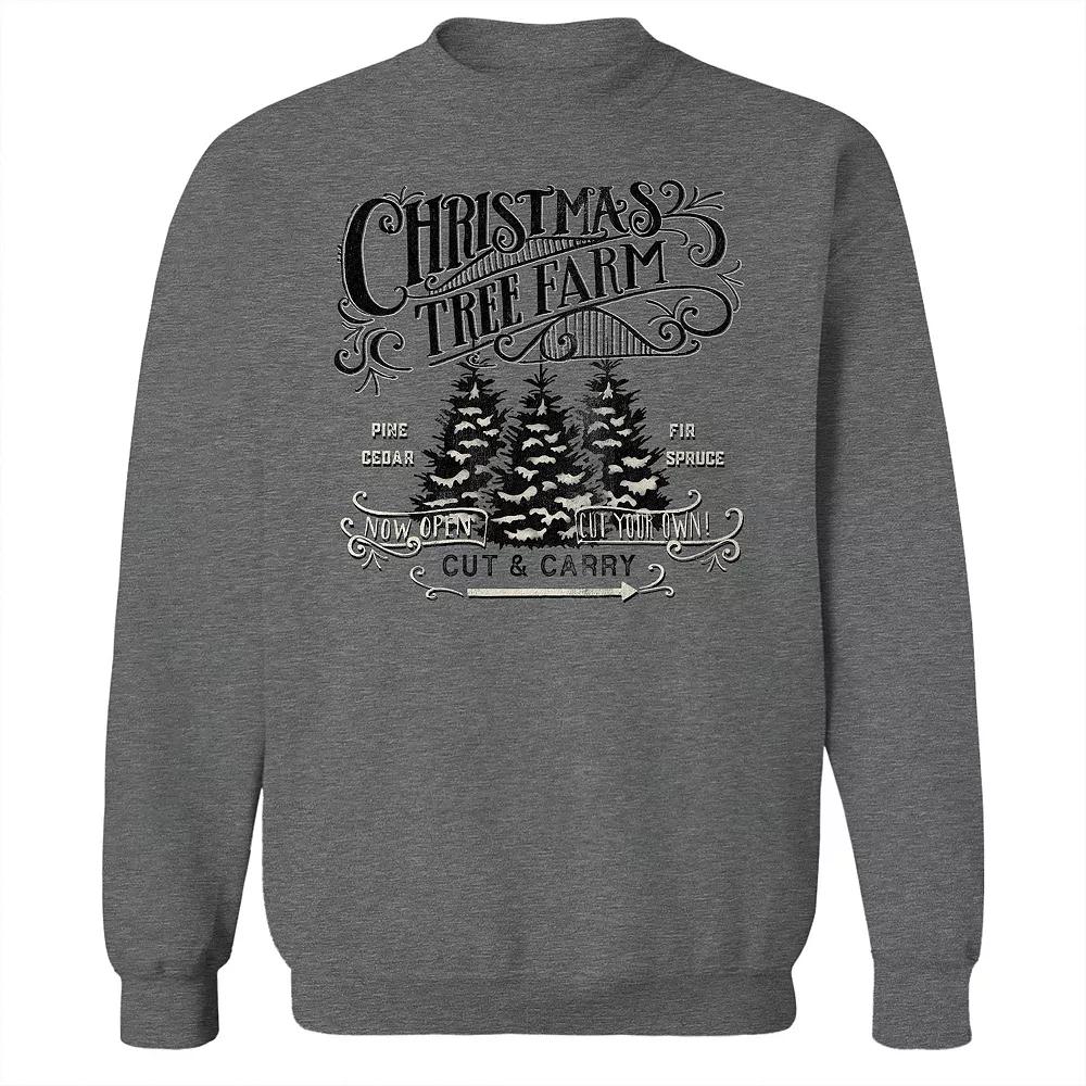Men's Christmas Tree Farm Fleece Sweatshirt, Adult Unisex,  Product Image