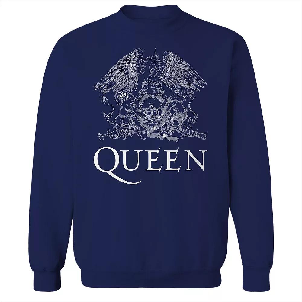 Junior's Queen Logo Graphic Fleece Sweatshirt, Women's, Size: Medium, Blue Product Image