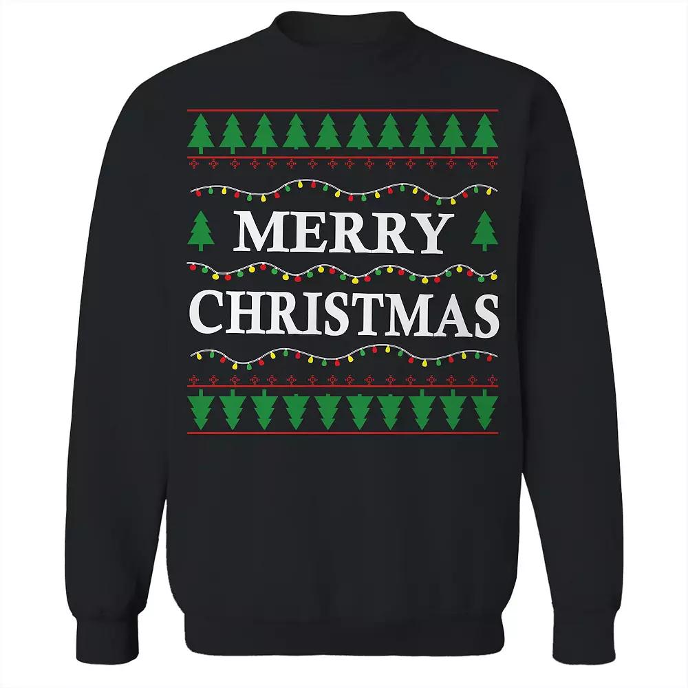 Men's Merry Tree Christmas Sweater Graphic Sweatshirt, Adult Unisex,  Product Image