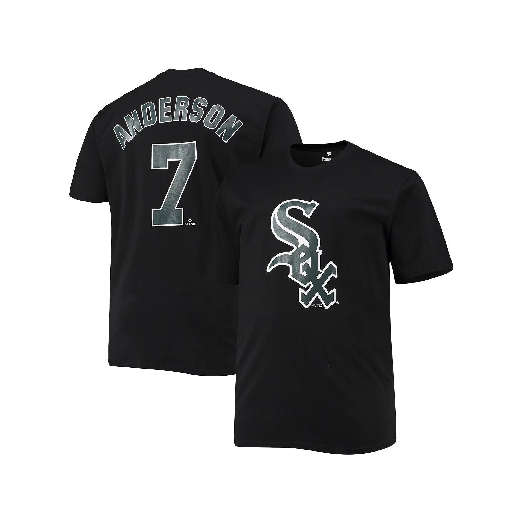 Men's Fanatics Branded Tim Anderson Black Chicago White Sox Big & Tall Logo T-Shirt, Size: XLT Product Image