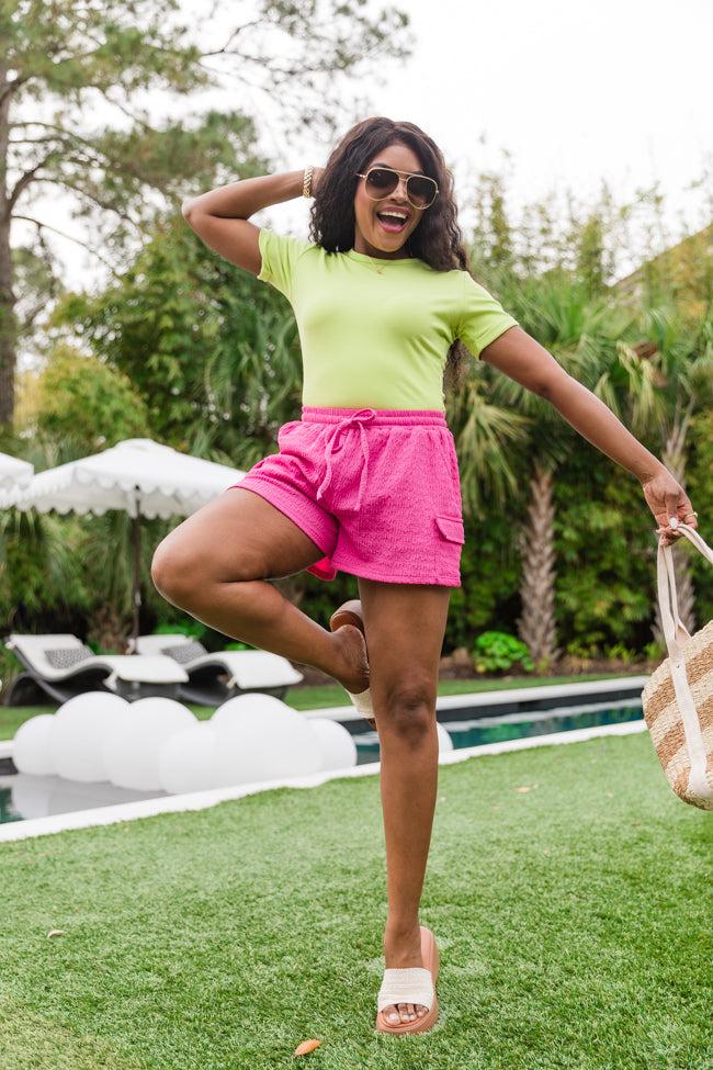 Everyday Essential Lime Ribbed Crew Neck Tee FINAL SALE Product Image