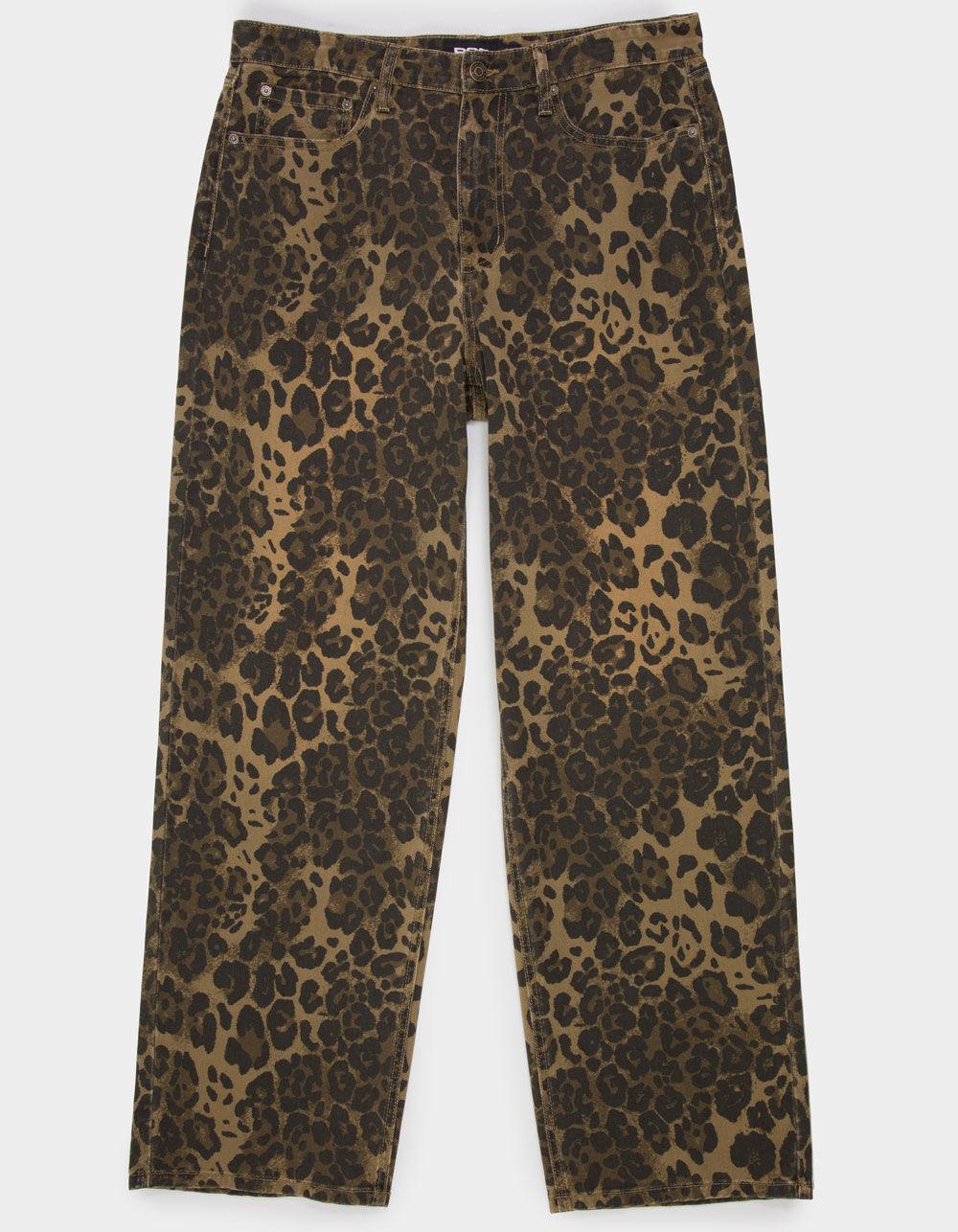 RSQ Mens Baggy 5 Pocket Leopard Pants - LEOPARD BROWN Product Image