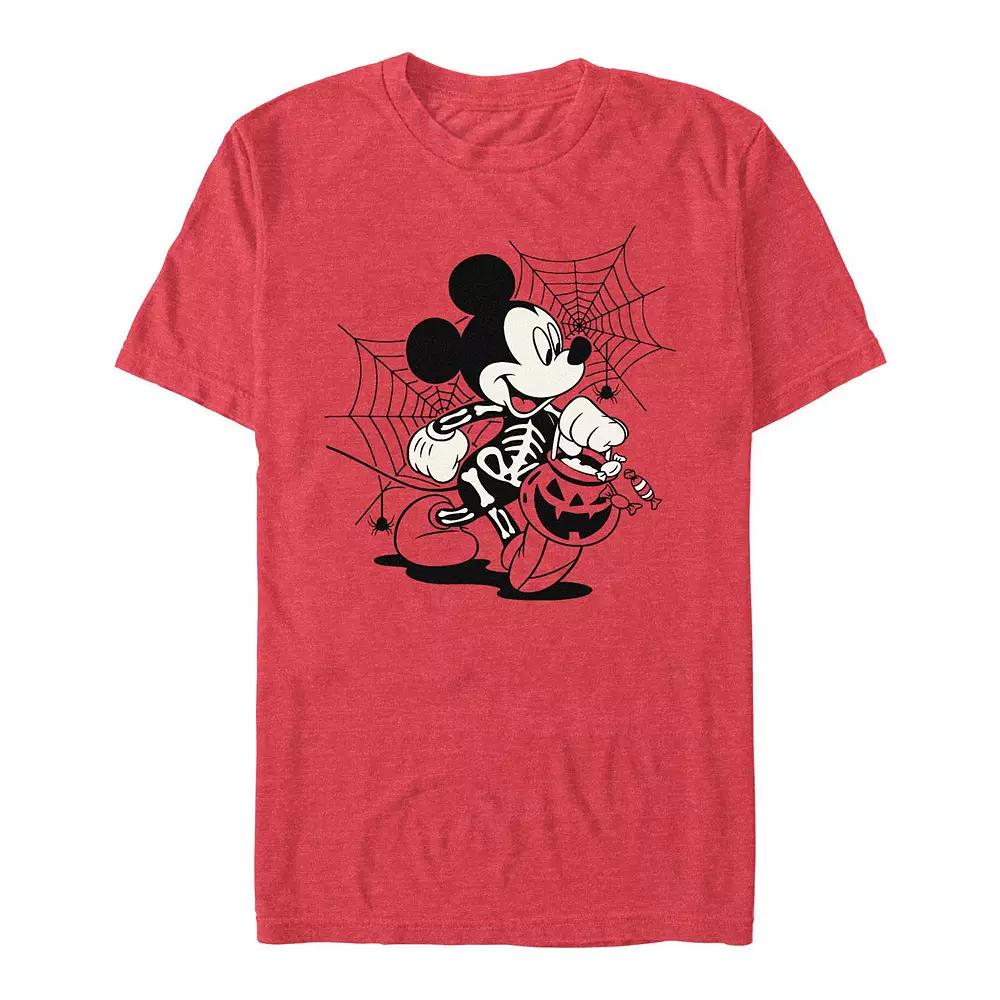 Disney's Mickey Mouse Skeleton Costume Trick Or Treating Men's Graphic Tee,  Product Image