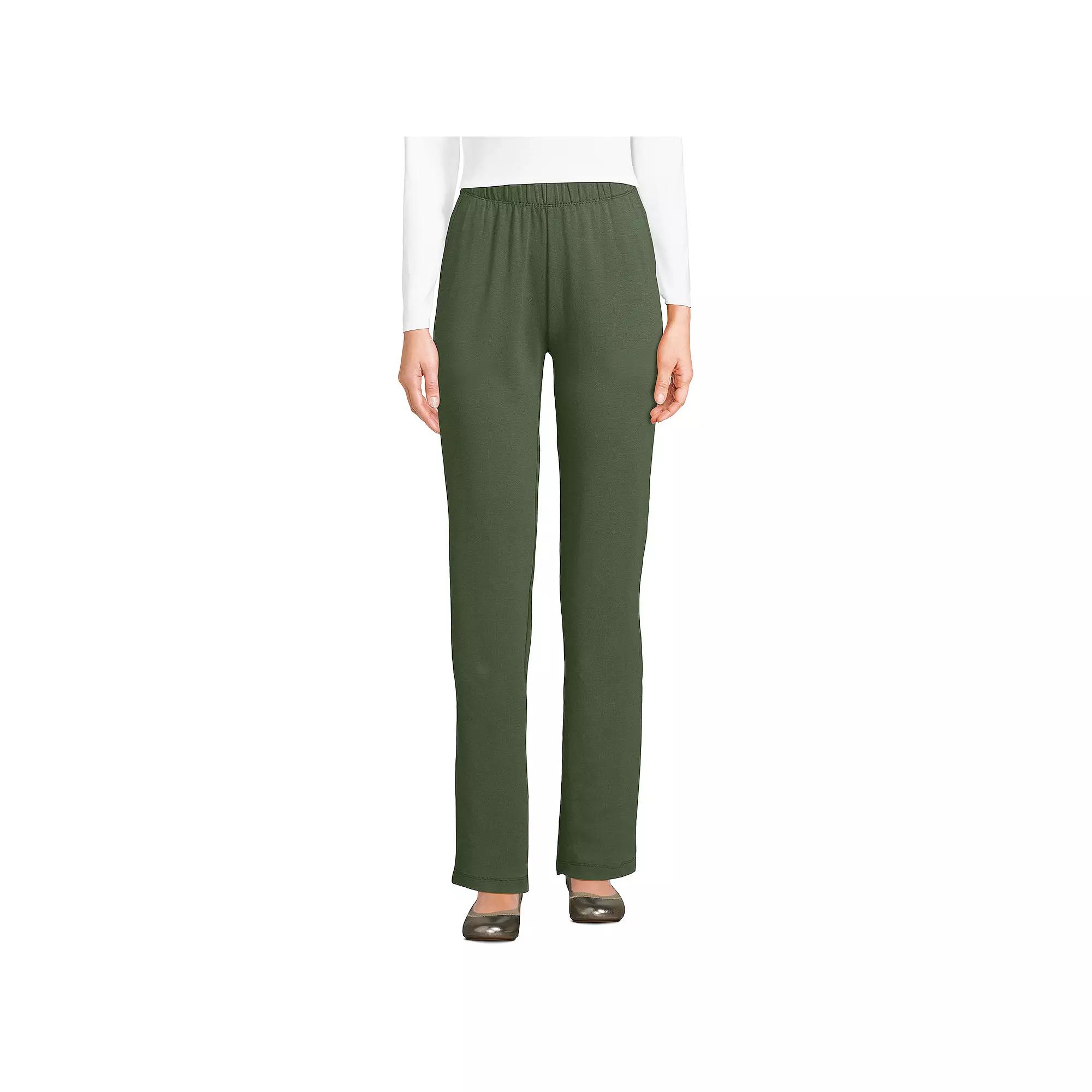 Petite Lands' End Sport Knit High Waist Pants, Women's,  Product Image