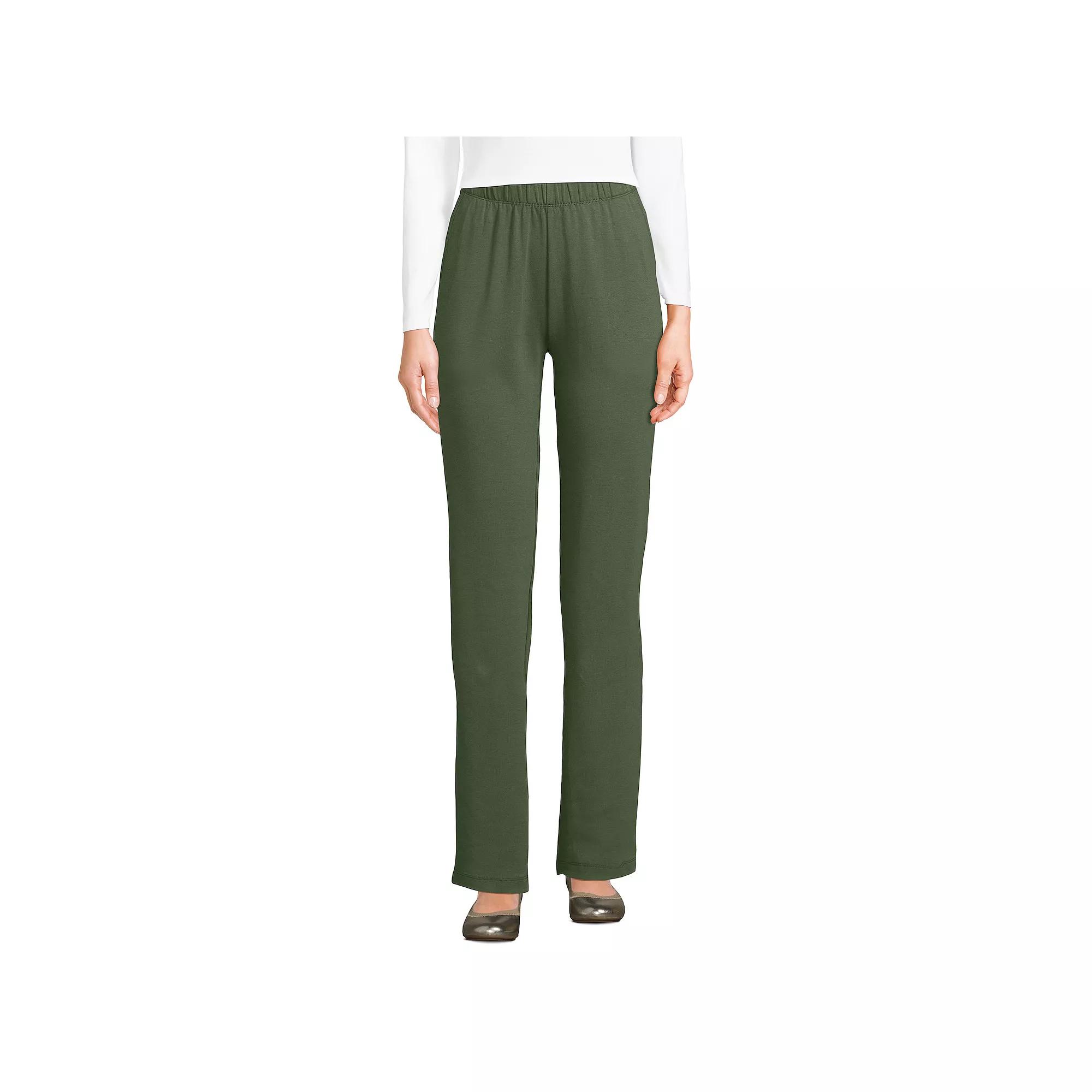 Petite Lands' End Sport Knit High Waist Pants, Women's,  Product Image