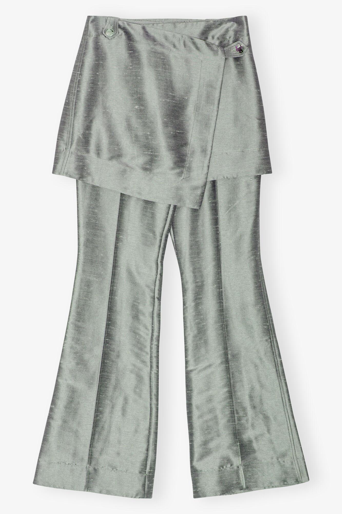 Grey Suiting Skirt Flared Pants Product Image