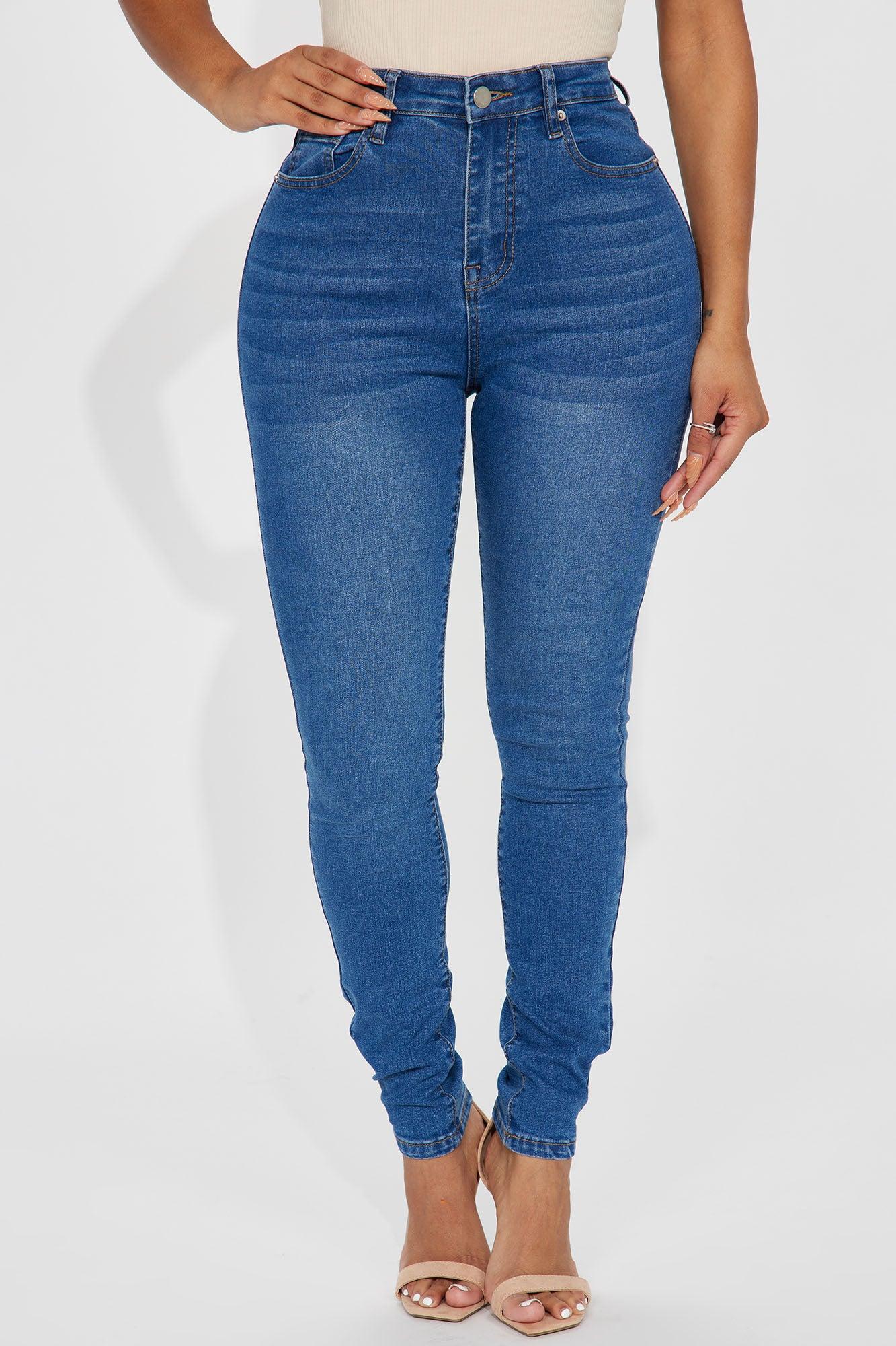 Amara High Rise Stretch Skinny Jeans - Medium Wash Product Image