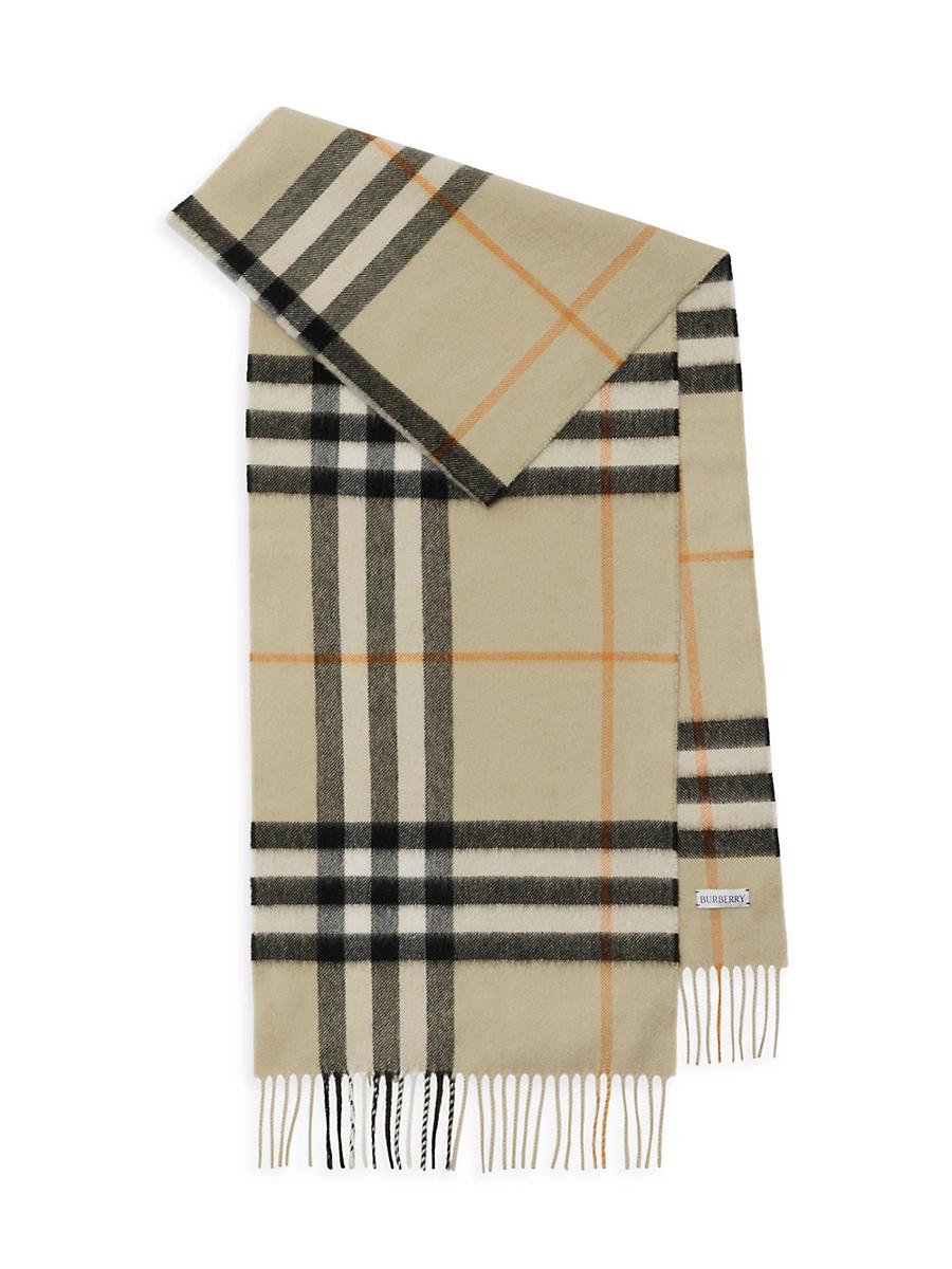 Mens Giant Check Cashmere Scarf Product Image