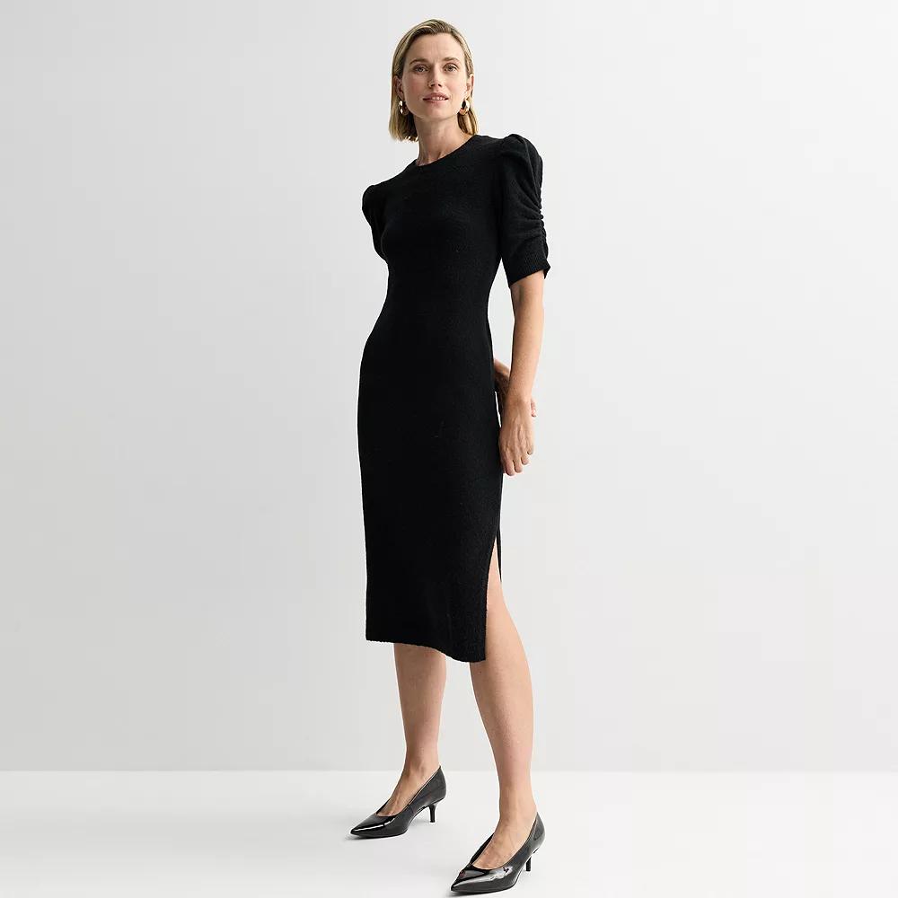 Women's Nine West Ruched Elbow Sleeve Sweater Dress,  Product Image