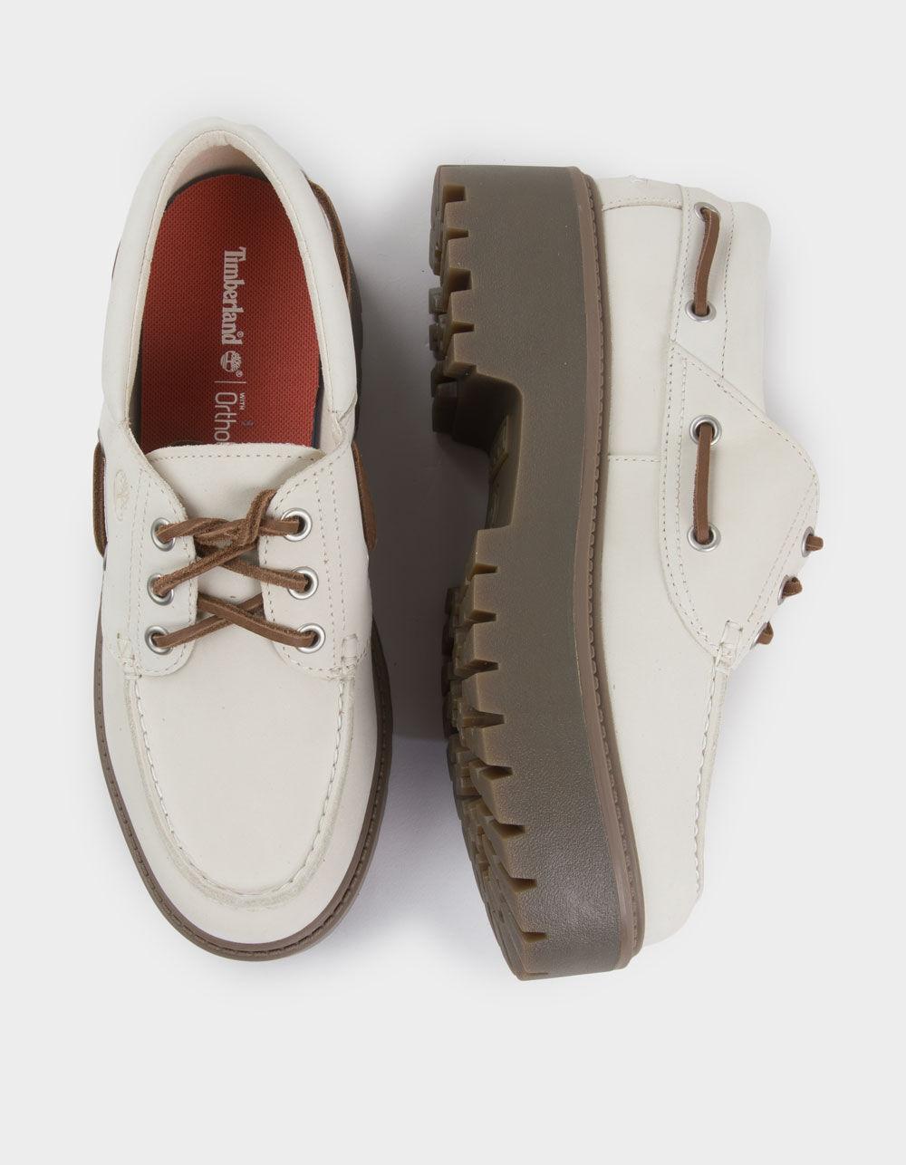 TIMBERLAND Stone Street Womens Platform Boat Shoes - NATURAL Product Image