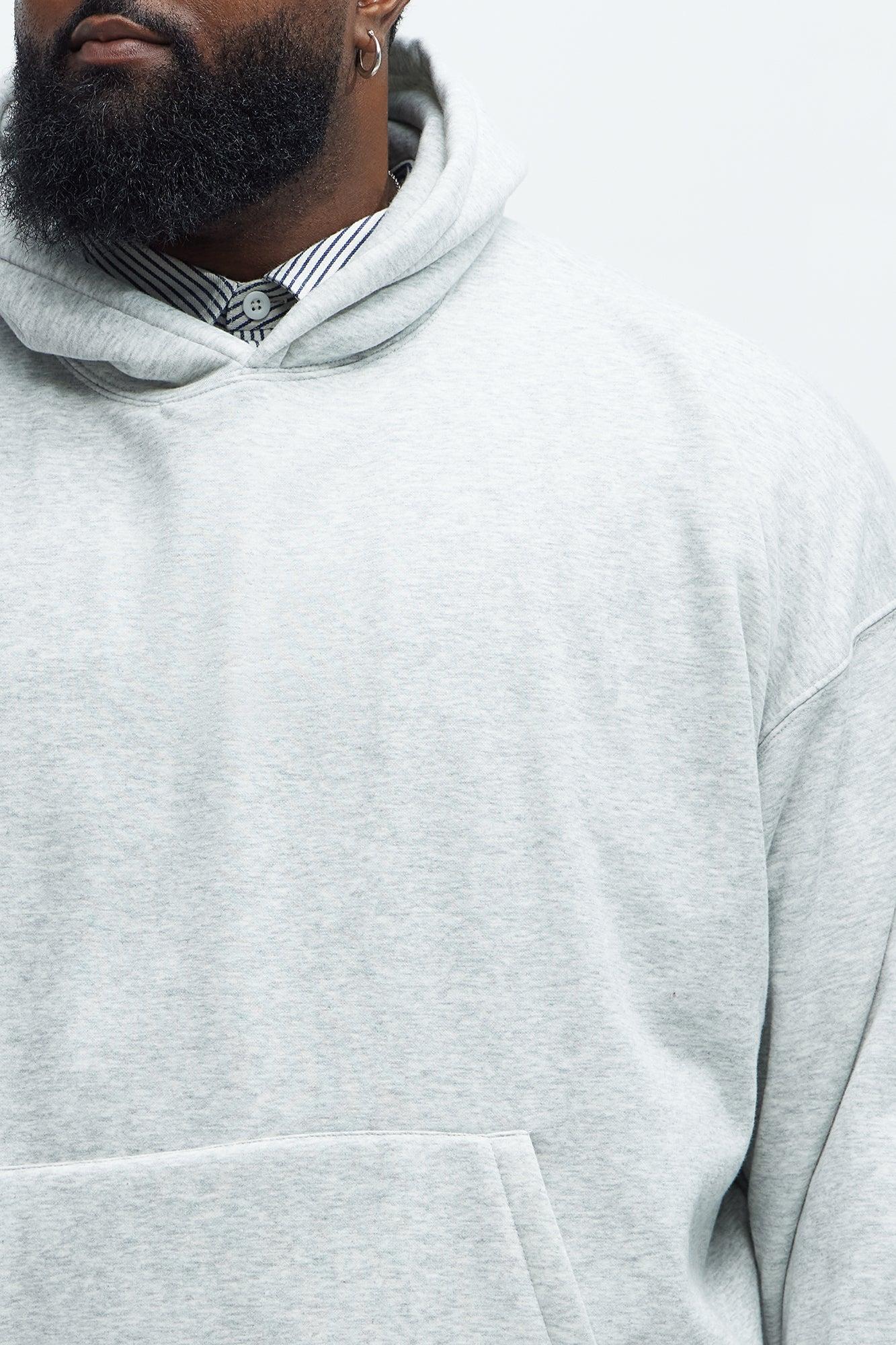 Tyson Oversized Heavyweight Hoodie - Heather Grey Product Image