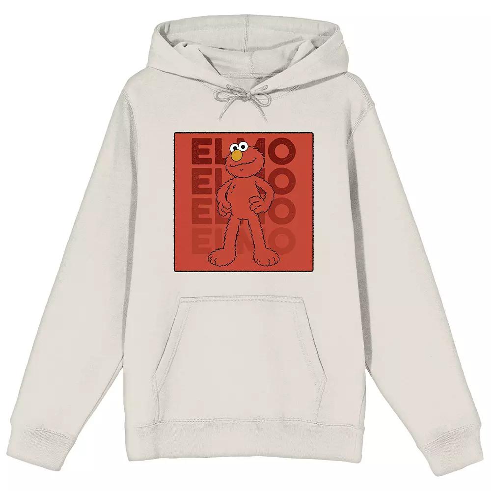 Men's Sesame Street Elmo Repeat Hoodie, Size: Small, Beige Product Image