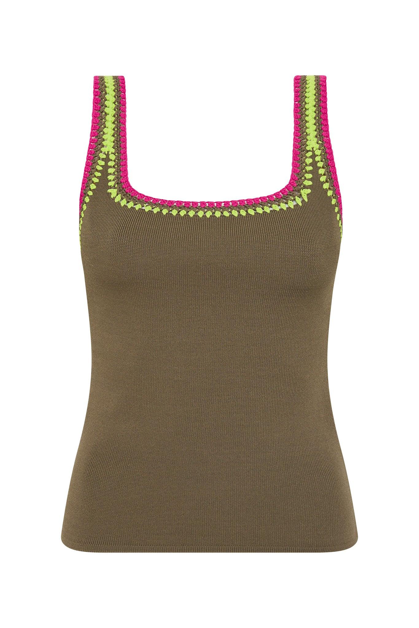 Tazia Crocheted Edge Tank Product Image