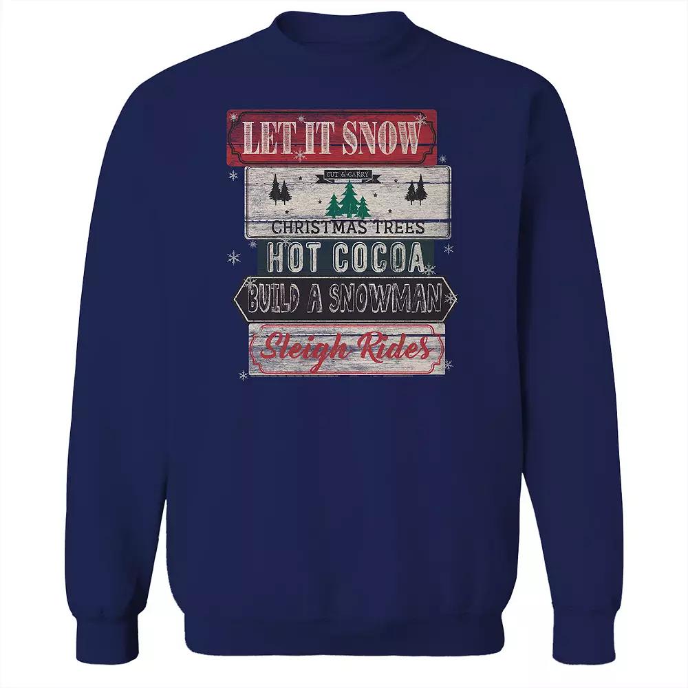 Men's Let it Snow Fleece Sweatshirt, Adult Unisex,  Product Image