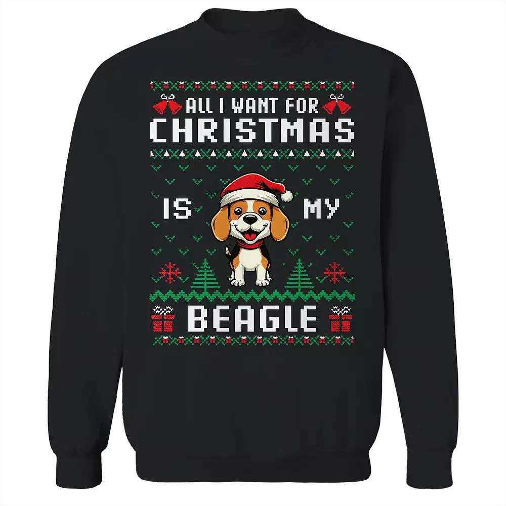 Men's Ugly Christmas Sweater Beagle Graphic Sweatshirt, Adult Unisex,  Product Image