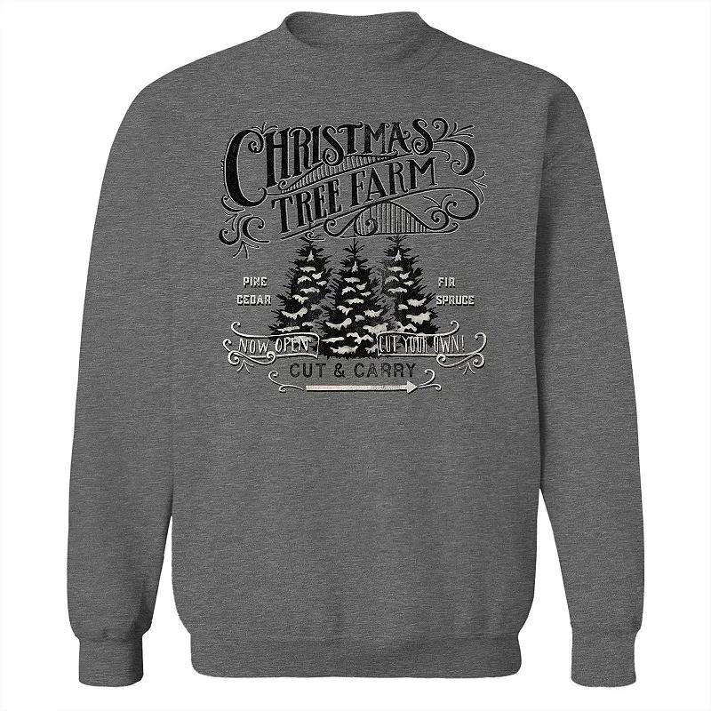 Men's Christmas Tree Farm Fleece Sweatshirt, Adult Unisex,  Product Image