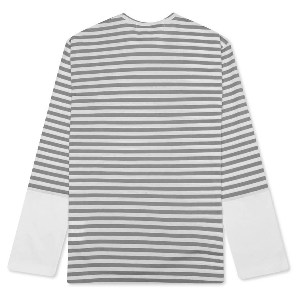 Stripe White T-Shirt - Grey Male Product Image