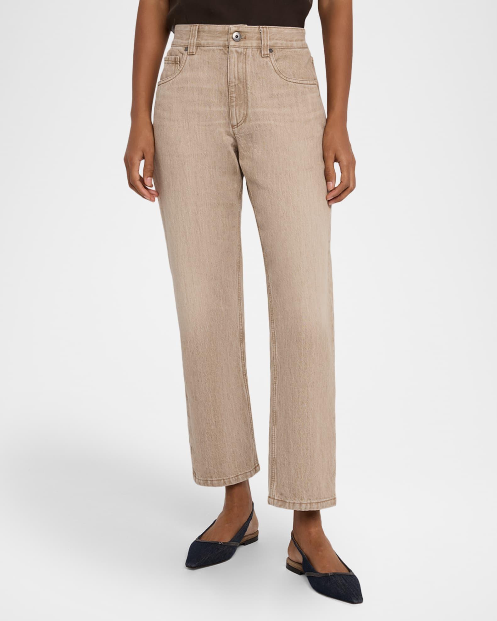 Straight-Leg Boyfriend Jeans Product Image