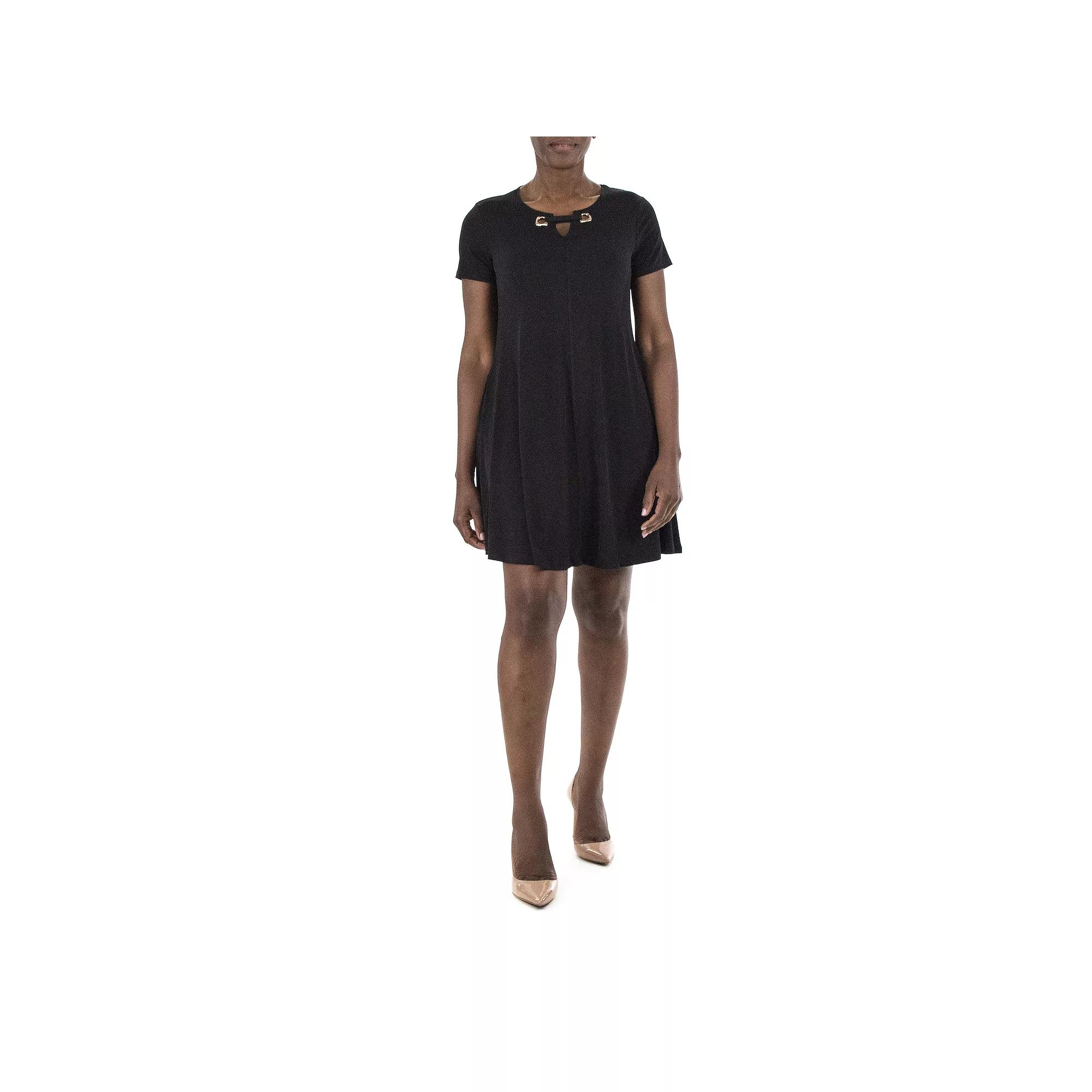 Women's Nina Leonard Embellished Swing Dress,  Product Image