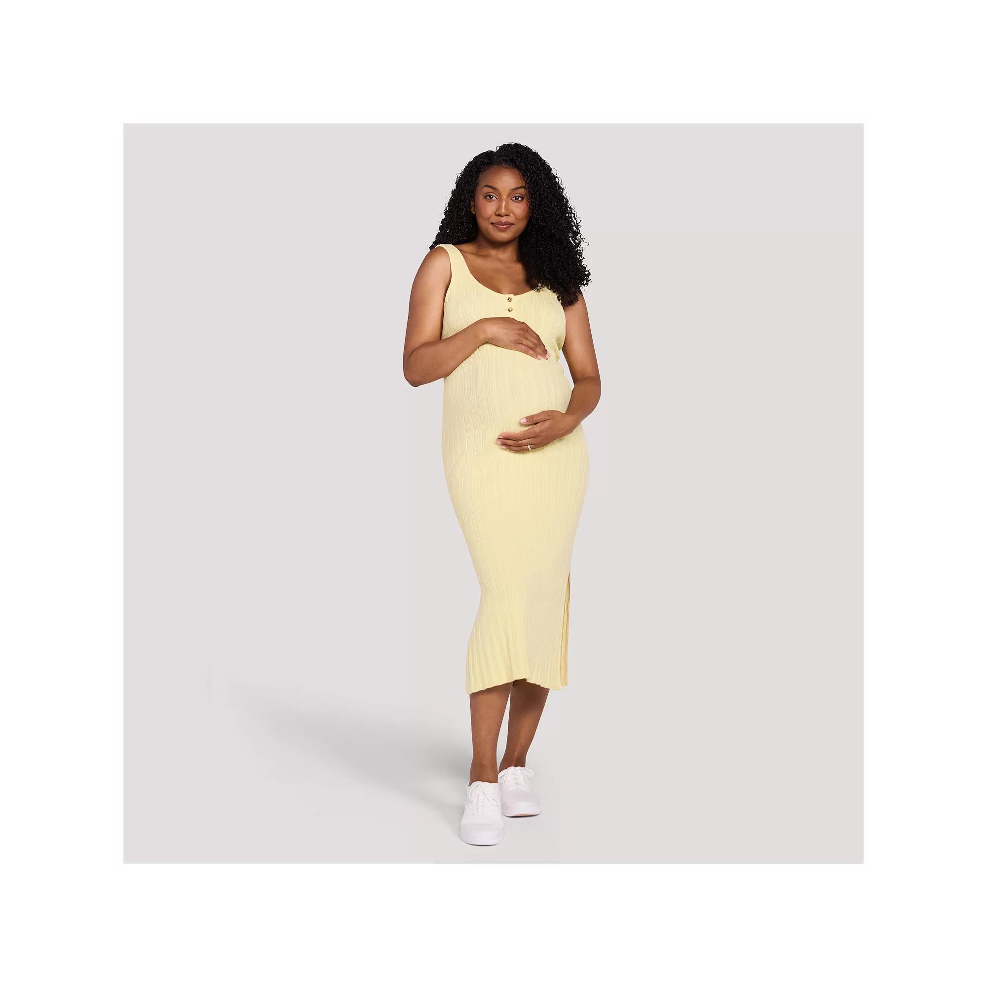 Maternity Motherhood® Henley Tank Midi Dress, Women's,  Product Image