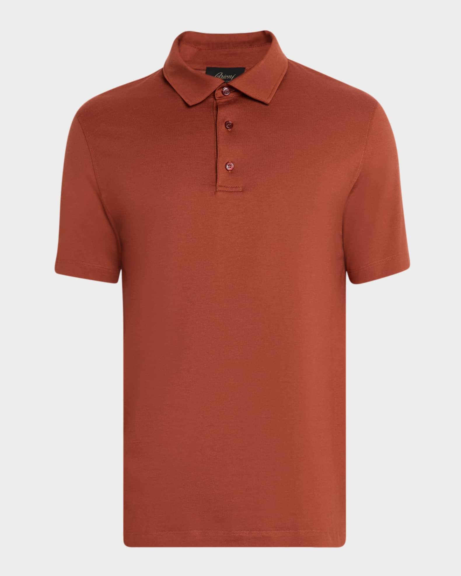Men's Cotton and Cashmere Polo Shirt Product Image