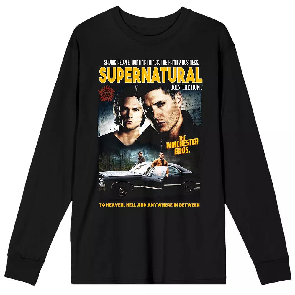 Men's Supernatural Poster "Join The Hunt" Graphic Tee, Size: XL, Black Product Image